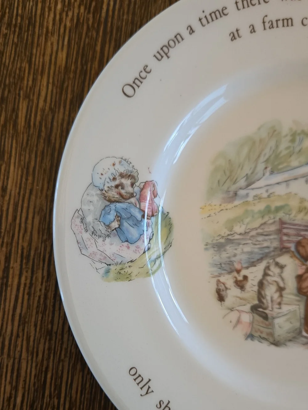 Wedgwood Mrs. Tiggy-Winkle Beatrix Potter Bowl and Plate Set